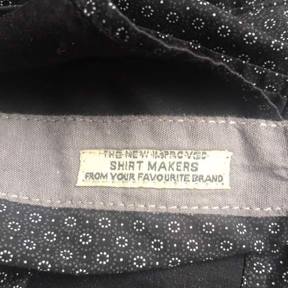 ProjekRaw navy/black patterned shoulder detail contrast cuff front pocket EUC - Picture 7 of 13